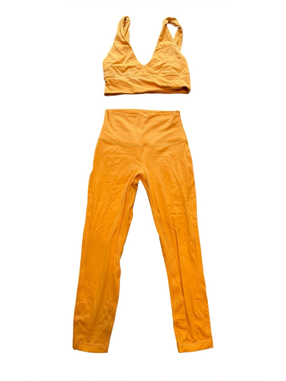 Lululemon Align V-Neck Bra and Align High-Rise Crop 21" Leggings Set Mango Dream - Picture 3 of 14